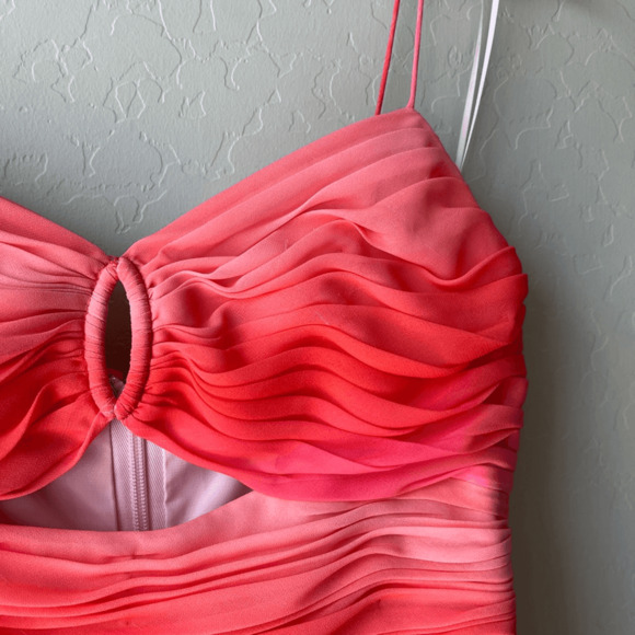 AMUR Dress Emmett‎ Pleated Maxi Gown in Ombre Sunset Size 6 - Picture 4 of 11